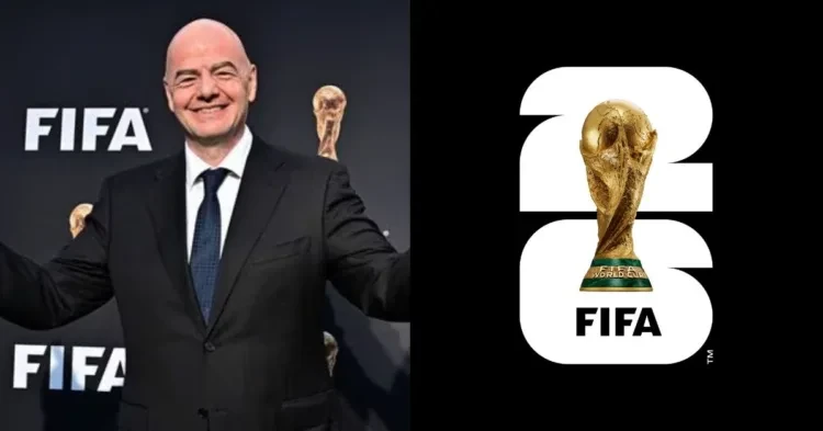 Gianni Infantino and FIFA World Cup 2026 official logo