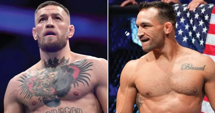 Conor McGregor (left) and Michael Chandler (right)