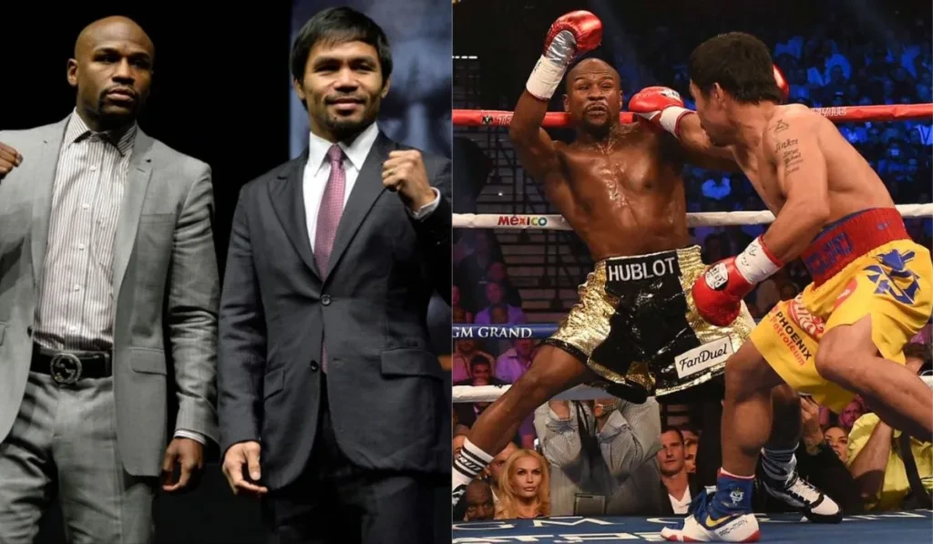 Floyd Mayweather & Manny Pacquiao at Press Conference & Floyd Mayweather & Manny Pacquiao at Fight