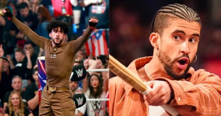 Bad Bunny has made a name for himself in WWE (Credits: USA Network and Bleacher Report)