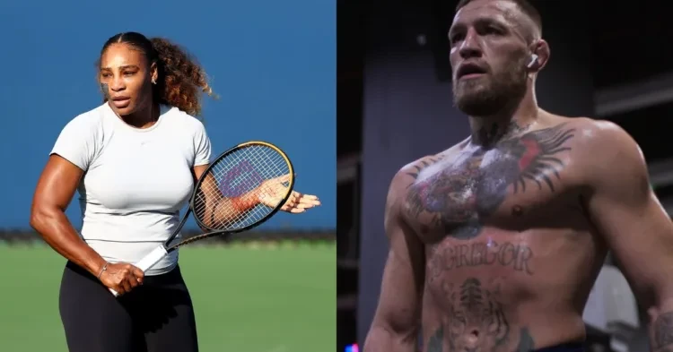 Serena Williams (L) and Conor McGregor (R) (Credits Hollywood Insider and Getty Images)