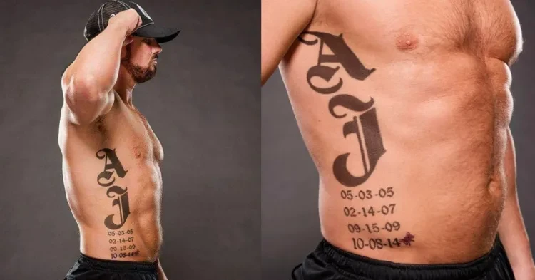 A closer look at AJ Styles' tattoos (Credits:Ringside News and Twitter)