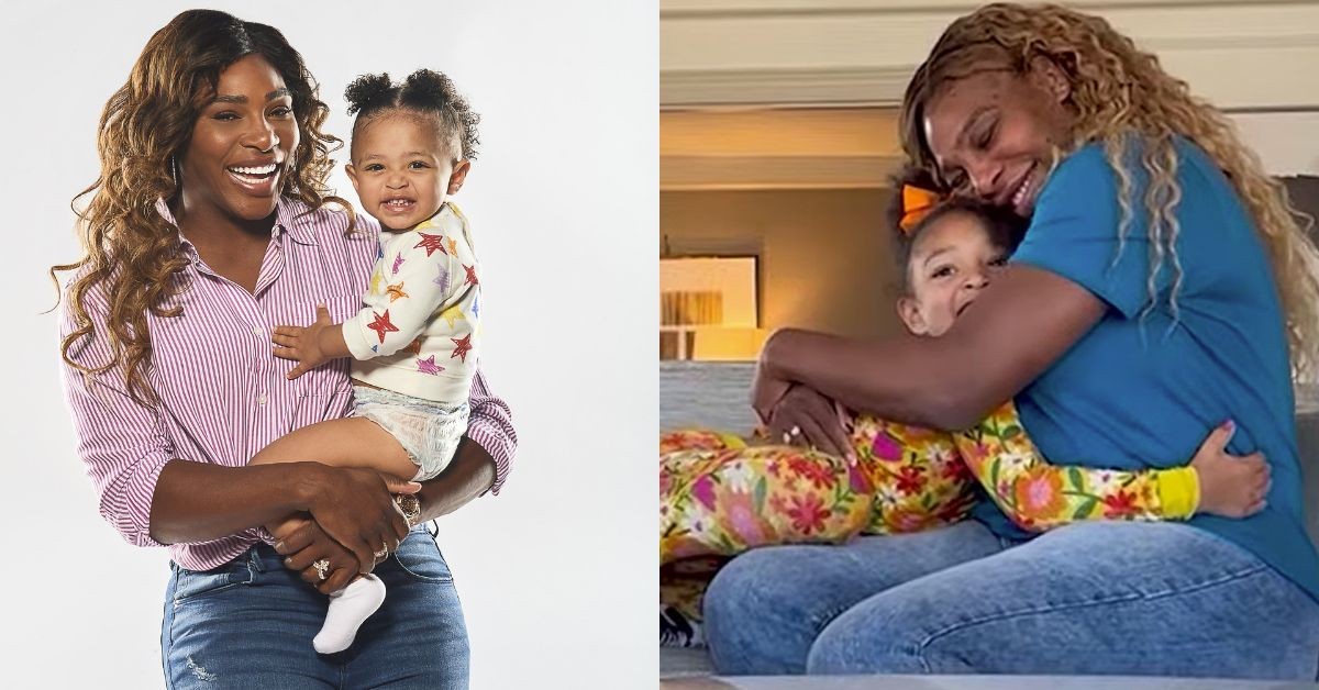 Serena Williams with her daughter