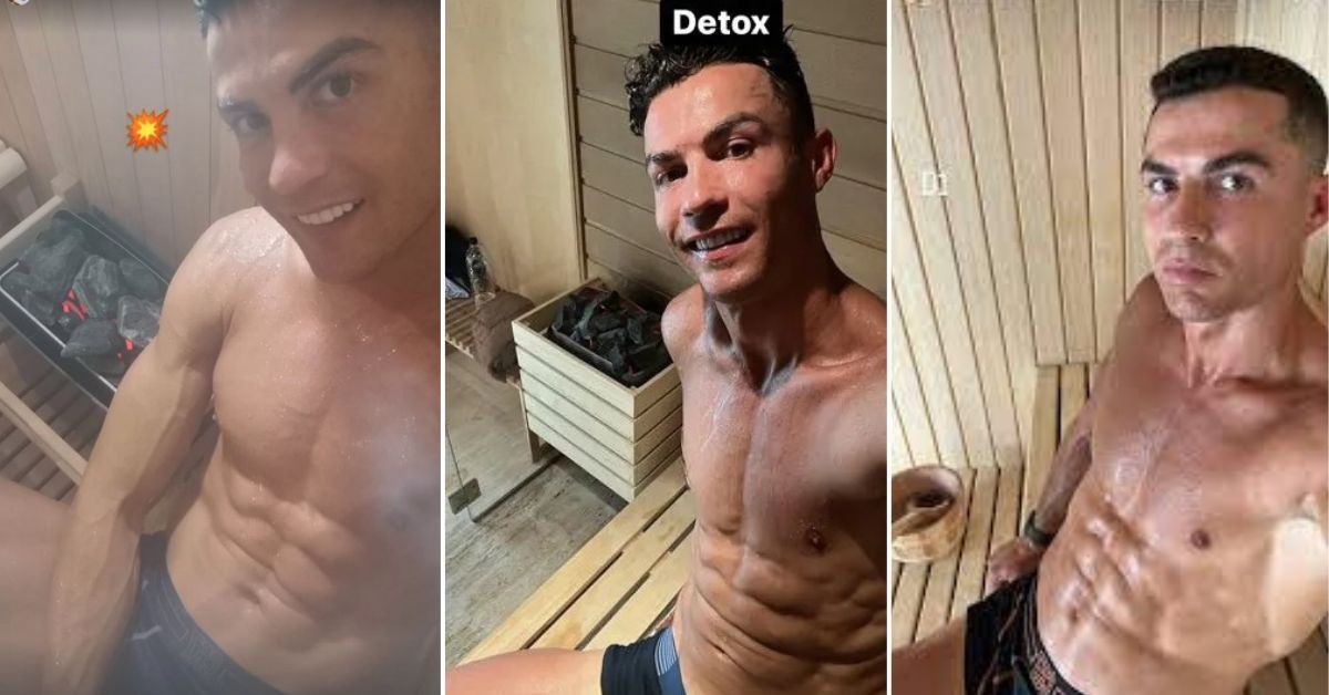 Cristiano Ronaldo sauna selfies
