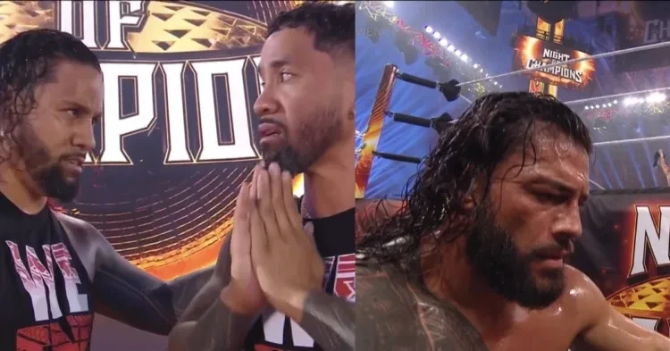 Roman Reigns and The Usos at Night of Champions