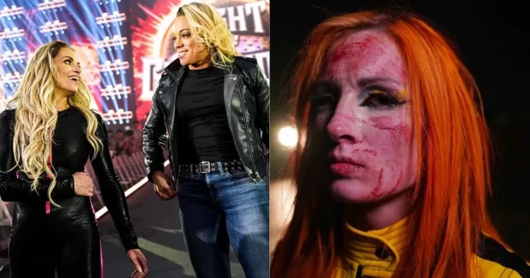 Trish Stratus and Zoey Stark and Becky Lynch at Night of Champions
