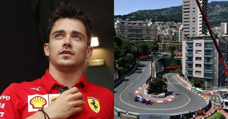 Charles Leclerc (left), Circuit de Monaco (right) (Credits- Shropshire Star, Red Bull)