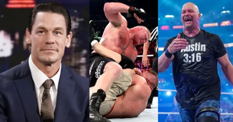 John Cena, Brock Lesnar and Steve Austin