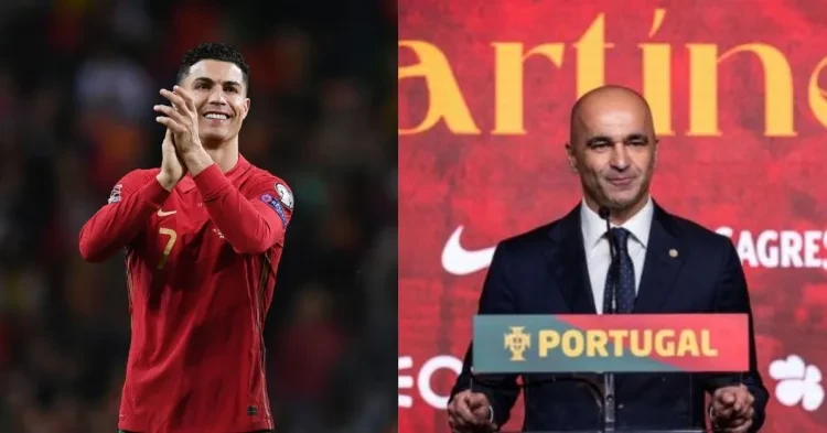 Cristiano Ronaldo (left) Roberto Martinez (right) (credits- Marca)