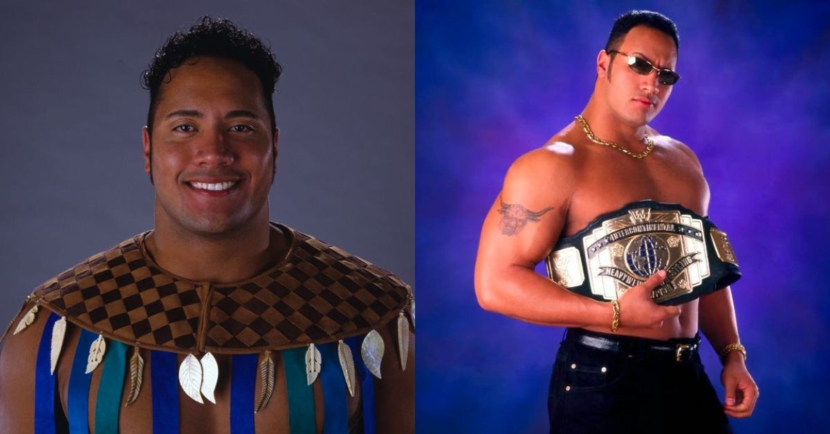 The Rock went from face to heel in his initial years (Credits: Pinterest and Quora)