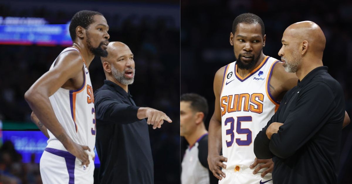 Kevin Durant and Monty Williams