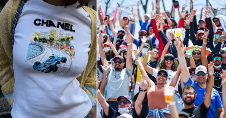 Fans go crazy over Chanel's new Formula 1 tank top (Credits: Twitter, Netflix)