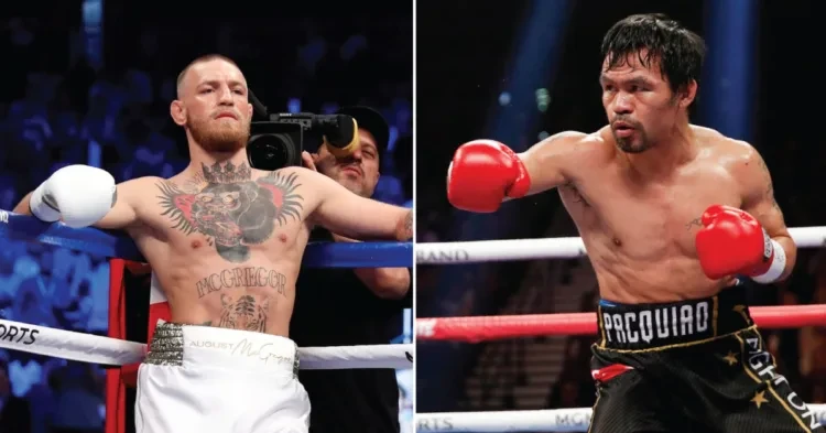Conor McGregor (left) and Manny Pacquiao (right)