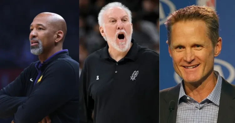 Monty Williams (Left), Gregg Popovich (Middle) and Steve Kerr (Right)