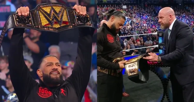 Roman Reigns received a new world title on SmackDown (Credits: Twitter)