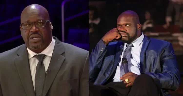 Shaquille O'Neal looking sad