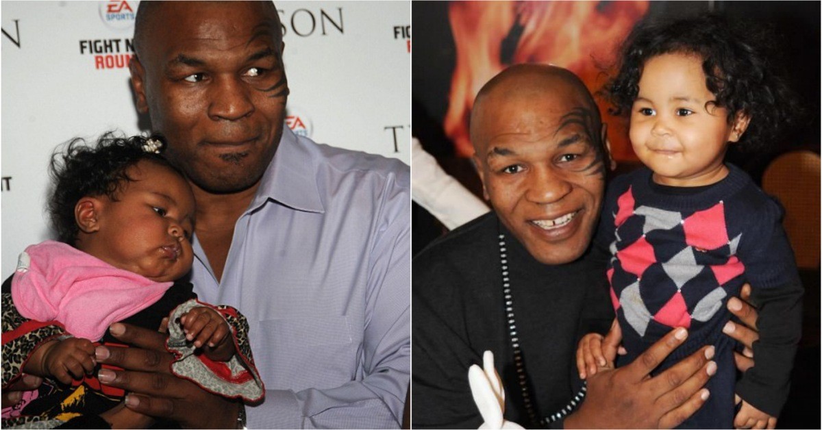 Mike Tyson holding his daughter