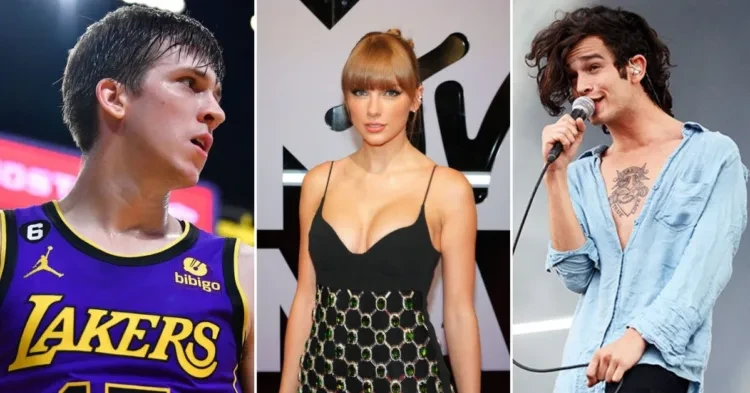 Austin Reaves, Taylor Swift and Matt Healy (Credits - Bleacher Report, Observer, and Billboard)