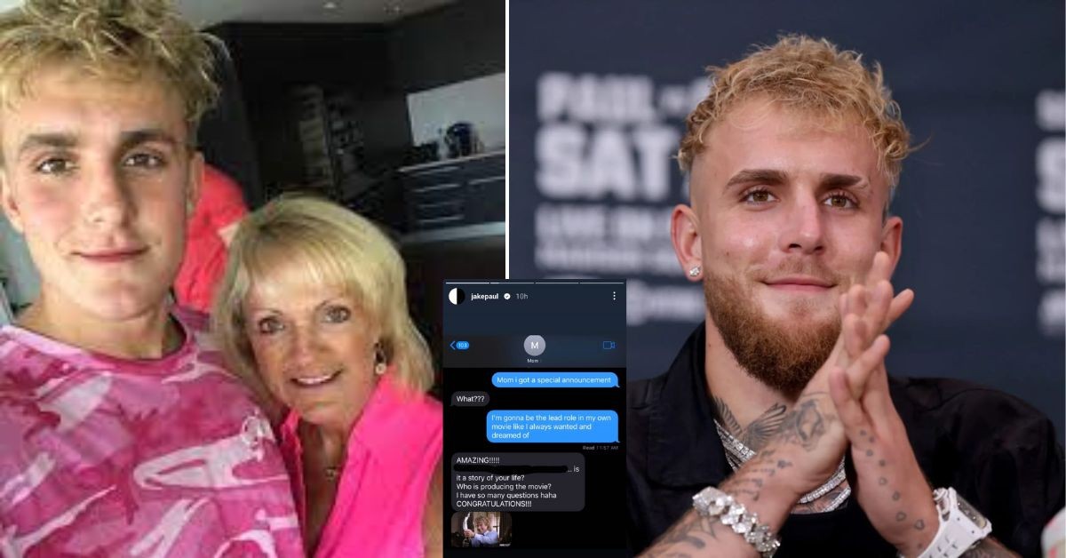 Jake Paul and his Mom, along with the chat they has as posted by Jake Paul on Instagram (Source: Twitter)