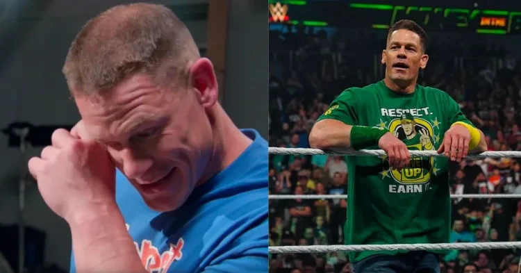 John Cena was emotional while talking about former rival (Credits: US Weekly and Twitter)