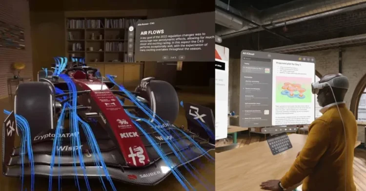 Apple Vision Pro could introduce a new era of Formula 1 Entertainment (Credits: Joe's Daily, Innovation Origins)