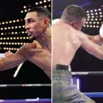 Josh Taylor (left) and Teofimo Lopez (right)