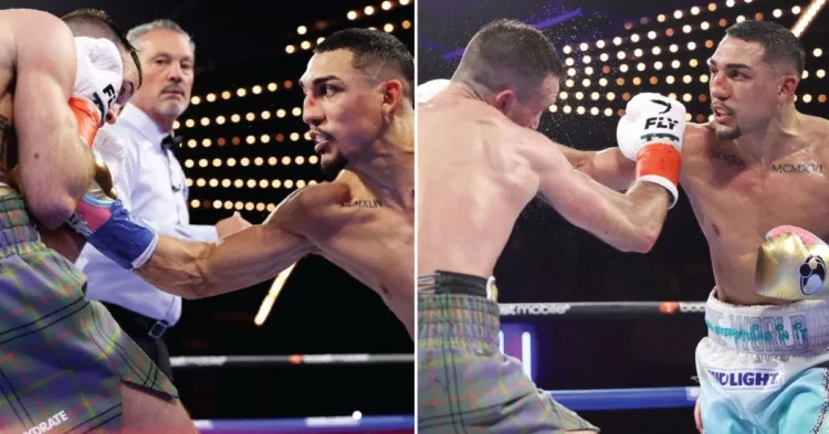 Josh Taylor (left) and Teofimo Lopez (right)