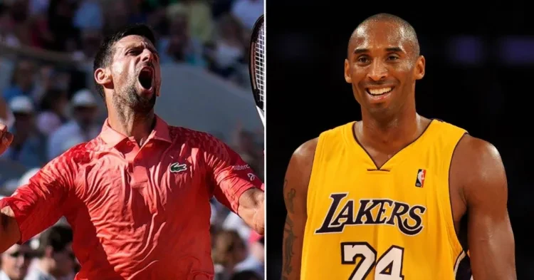 Novak Djokovic and Kobe Bryant (Credits - The New Indian Express and ABC7)