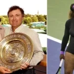 Maria Sharapova and her father (L) and Serena Williams (R) (Credits )