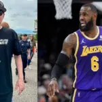 Denver Nuggets' Michael Malone and Los Angeles Lakers' LeBron James