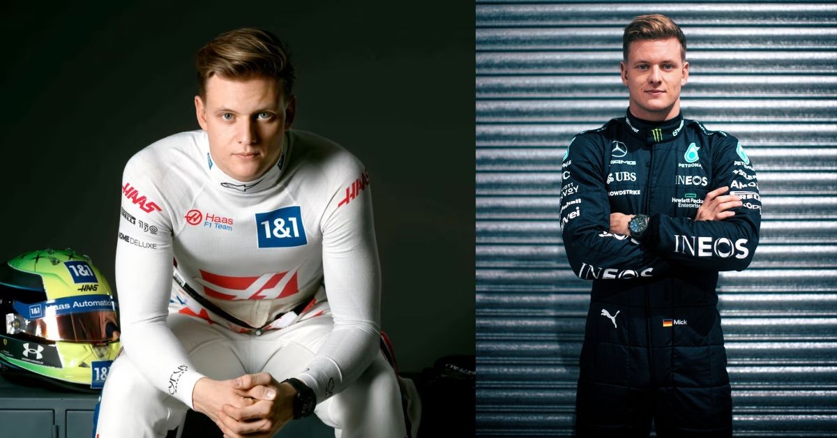 Mick Schumacher drove for Haas and is now a reserve driver for Mercedes (Credits: Red Bull, Twitter)