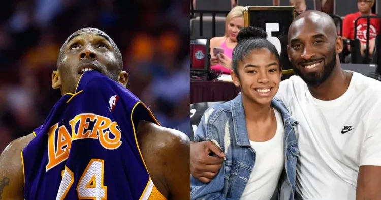 Kobe Bryant (Left and Right) and Gianna Bryant (Right)