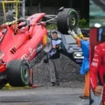Carlos Sainz crashes during the Canadian GP FP