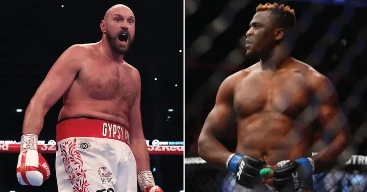 Tyson Fury (left) and Francis Ngannou (right)