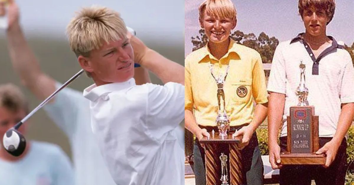 Young Ernie Els and Phil Mickelson