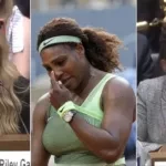 Riley Gaines (L), Serena Williams (C) and Kelley Robinson (R) (Credits: Twitter)