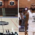 Drew League court and LeBron James in the Drew league (Credit- Twitter)(1)