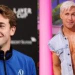 Casper Ruud and Ryan Gosling as Ken in Barbie (Credits Reddit)