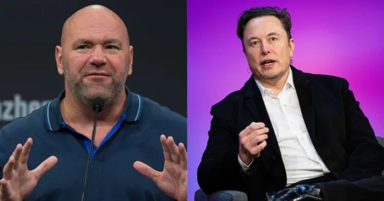 Dana White (left), Elon Musk (right)