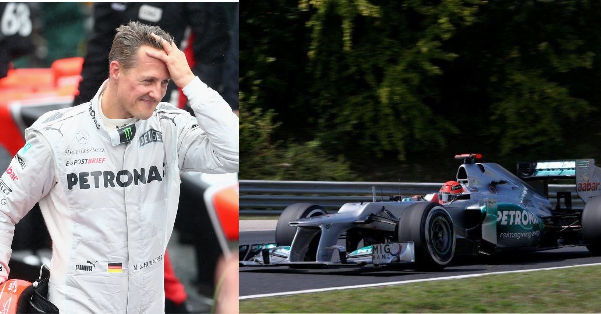 Michael Schumacher driving for Mercedes in 2010 (credits F1 and F1 Fansite)