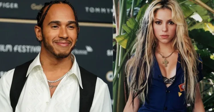 Lewis Hamilton (left), Shakira (right) (Credits- Gala, glibandspiel.blogspot.com)