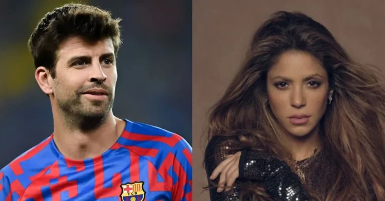Gerard Pique (L), Shakira (R).