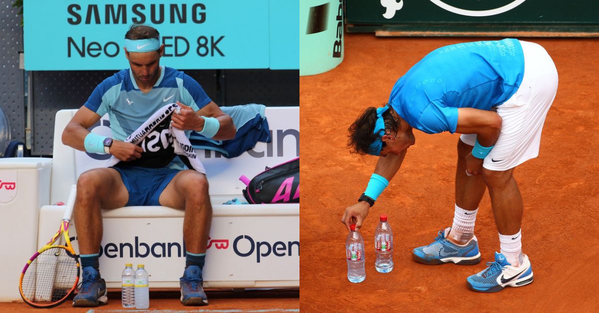 Rafa's famous bottle placement