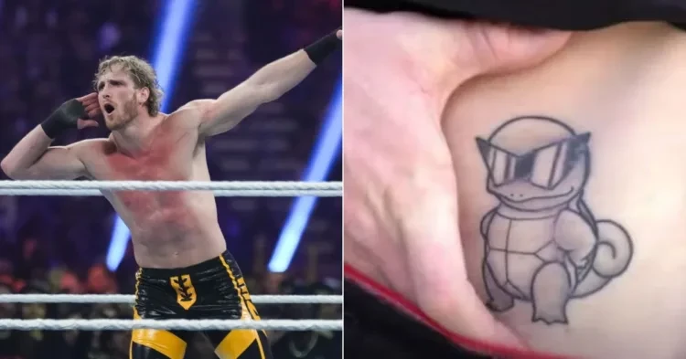 Logan Paul and his Tattoo (Credits Marca and Sportskeeda)