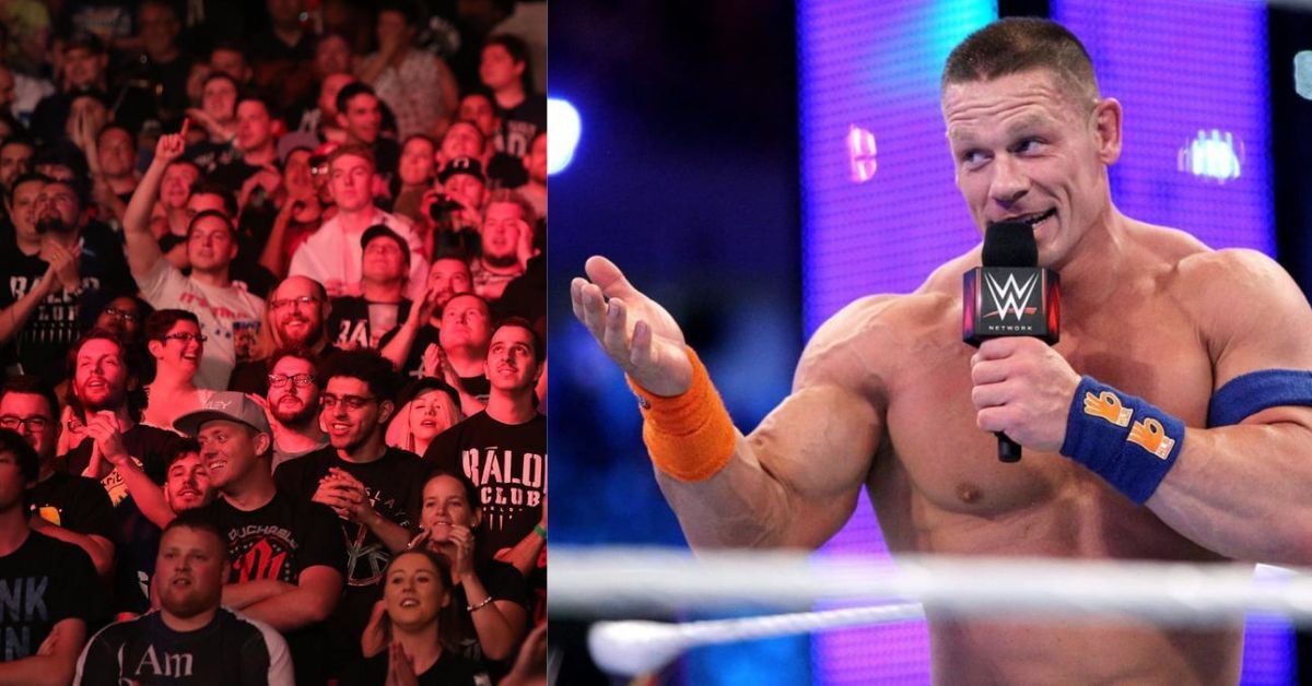 John Cena(right) left the WWE audience(left) screaming on top of their voices at MITB 2023