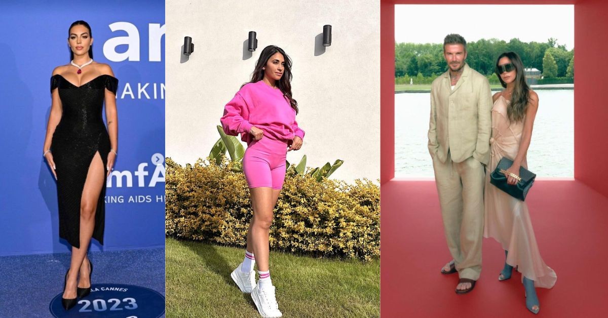 Georgina Rodriguez, Antonela Roccuzzo & Victoria Beckham with David Beckham on Instagram