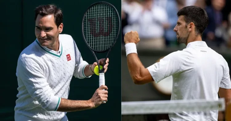 Roger Federer and Novak Djokovic (credits AELTC- Thomas Lovelock, Ben Solomon)