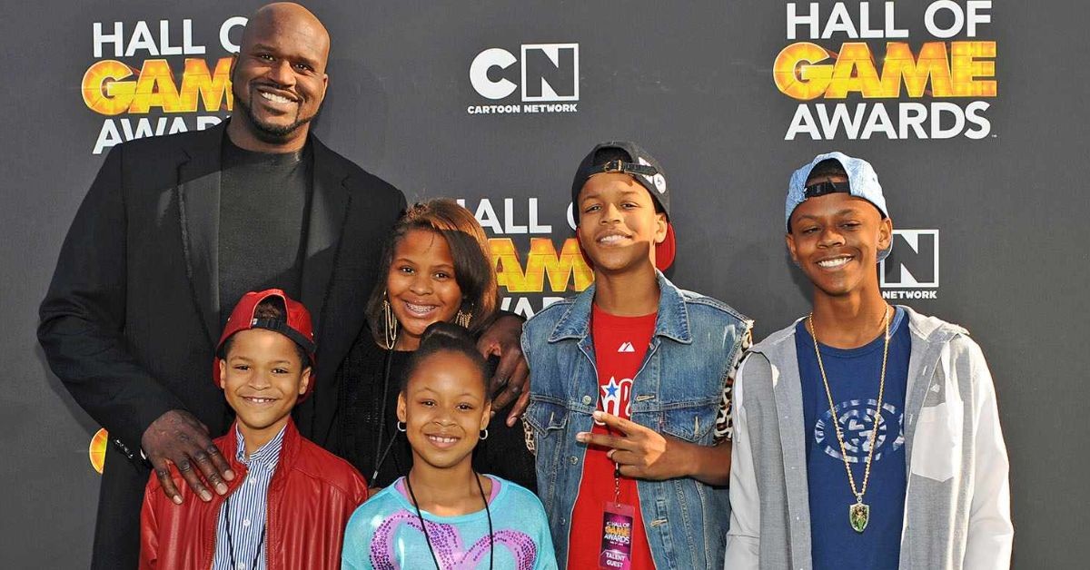 Shaquille O’Neal with his children 