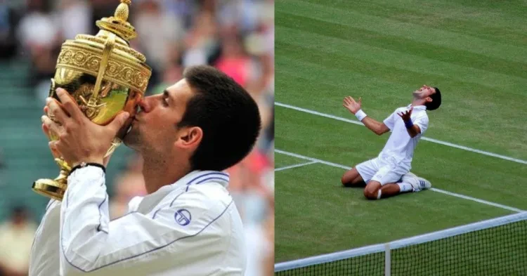 Novak Djokovic winning Wimbledon 2011