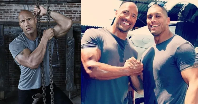 Dwayne Johnson and his stunt double